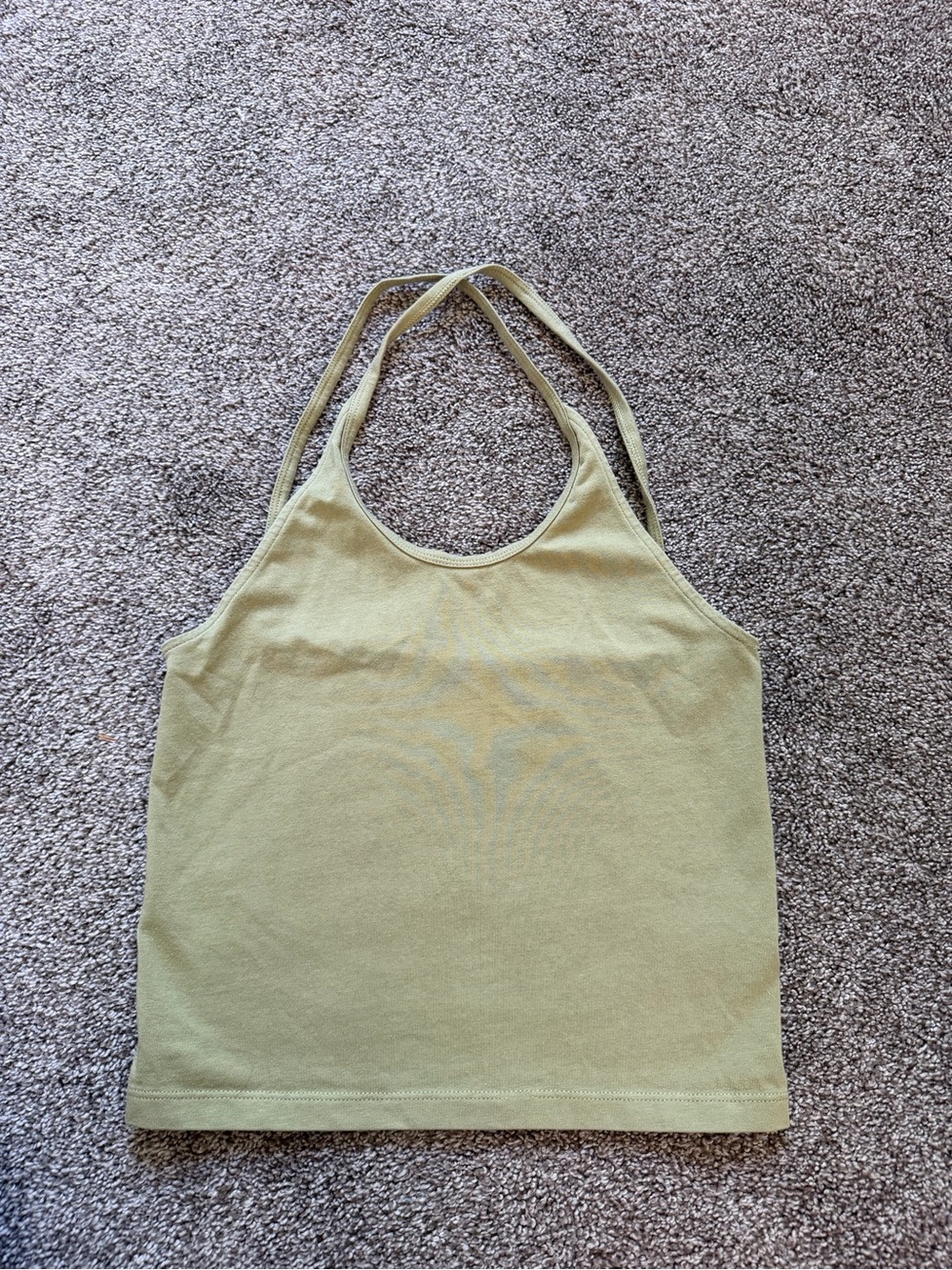 American Eagle Outfitters Olive Halter Tank Top